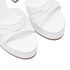 Casadei Betty Leather Platform Sandals White 1L219X1201FLORE9999