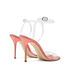 Casadei Sue Julia Satin PVC Sandals Peach 1L080V1001T0398C017