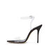 Casadei Sue Julia Satin PVC Sandals  1L080V1001T0398C016