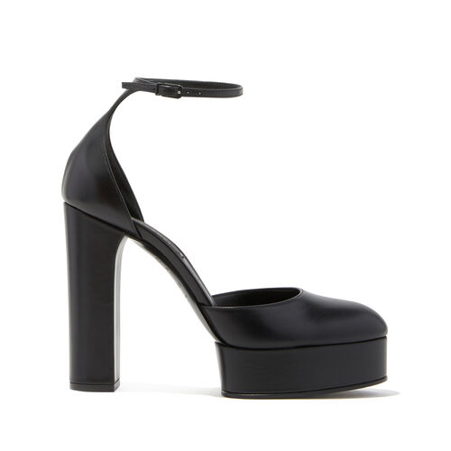 Betty Leather Platforms in Black for Women | Casadei®