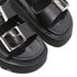 Casadei Buckles Leather Slides Black 1M802U040NC17959000
