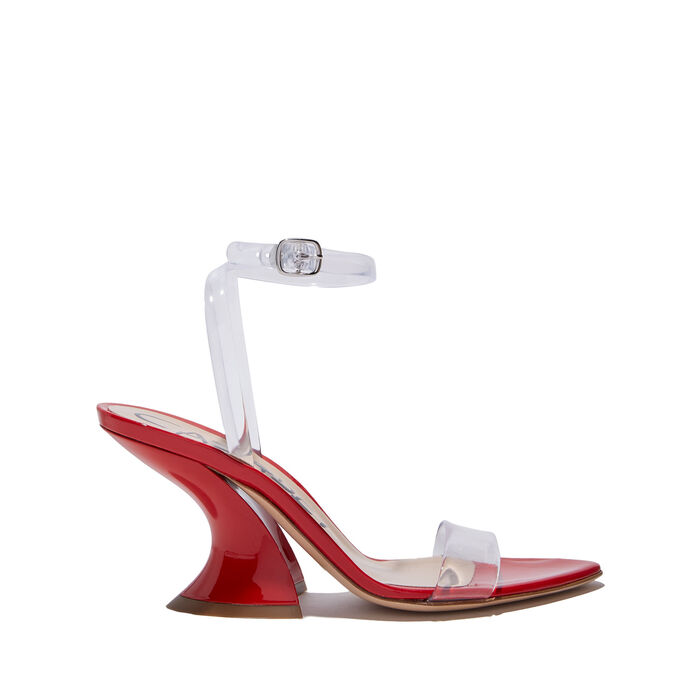 CASADEI CASADEI ELODIE TIFFANY PVC SANDALS - WOMAN SANDALS RED SQUARE 38