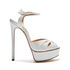 Casadei Flora Felina Tiffany Platform Sandals White 1L746S1401TIFFA9999