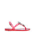 Casadei Jelly Jeweled PVC Flat Sandals Poppy 2Y245V0101BEFLA3603