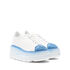 Casadei Nexus Toe Cap Sneakers White and Bohemian Blue 2X944V0701C2285C039