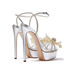 Casadei Flora Belle Epoque Platform Sandals Silver and platinum 1L024Z1401C2097B151