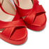 Casadei Donna Satin Platform Sandals Flame 1L069V1001RASOO3601