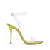 Casadei Sue Julia Satin PVC Sandals Citrus 1L080V1001T0398C018