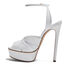 Casadei Joan Flora Platform Sandals White 1H952V1401FLORE9999