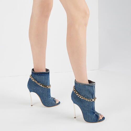 Women's Ankle Boots in Denim | Blade Jeans | Casadei