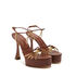 Casadei Donna C-Viper Platform Sandals Gold and Rum 1L053V1001C1996C004