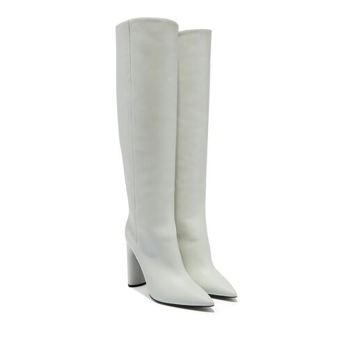 High Boots Annie in Nappa Leather White | Casadei
