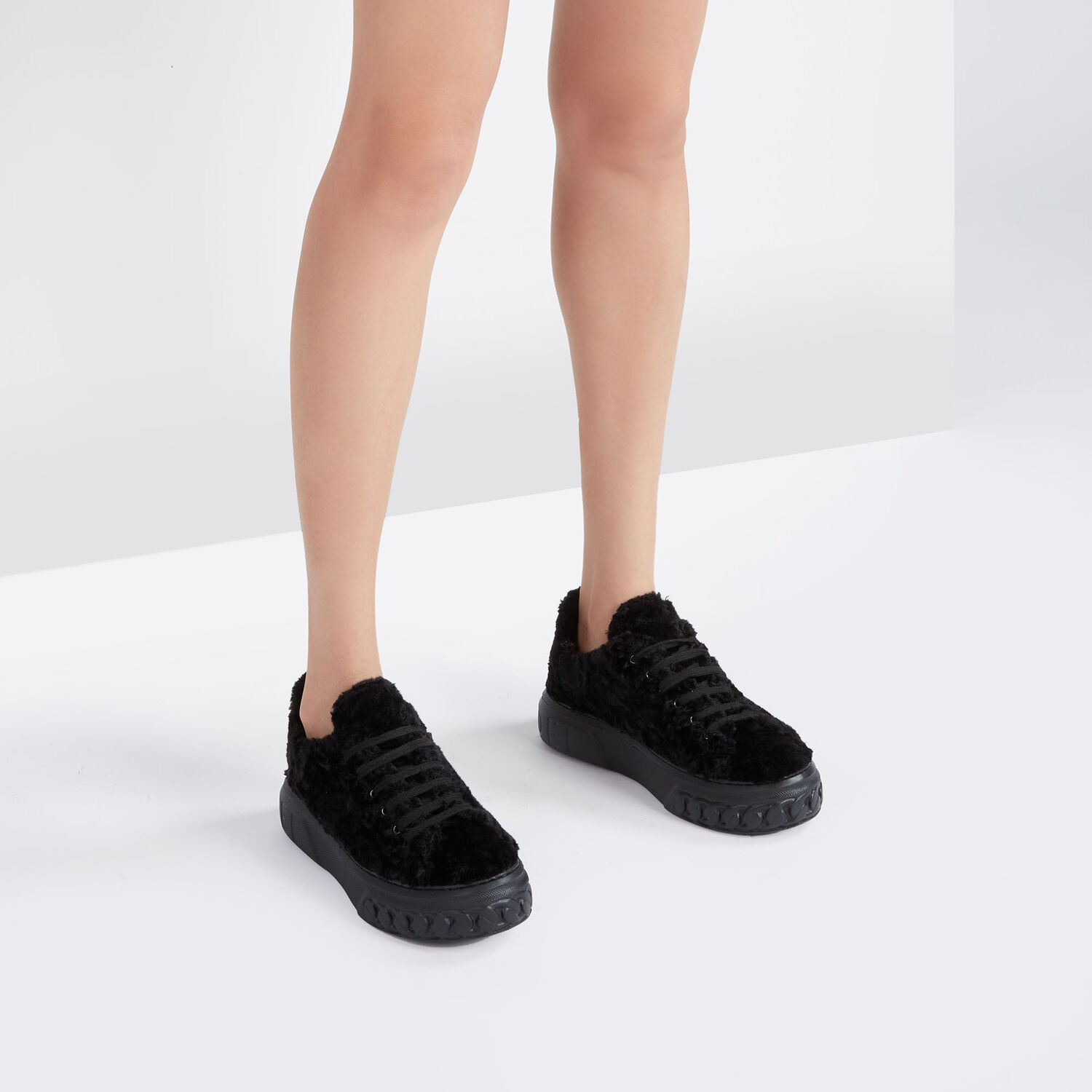 Fur Off Senales Women Faux Sneakers | for in Casadei® Black Road