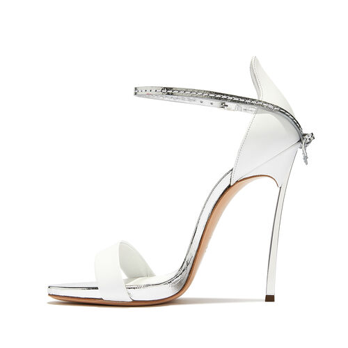Women's Sandals in White and Silver | Blade Penny | Casadei