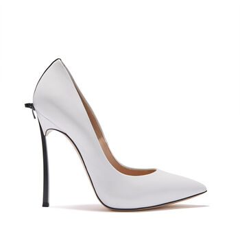 Blade Penny Pumps in White and Black for Women | Casadei®