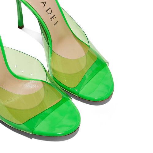 Blade Fluo PVC Mules Mules in Green for Women | Casadei®