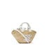 Casadei Panarea Mini Raffia Basket Bag natur and white 3W431X0000PANARA578