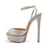 Casadei Ophelia Satin Platform Sandals  1L091V1401RASOO9602