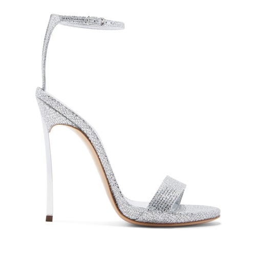 Blade Fata Glitter Sandals in Silver for Women | Casadei®