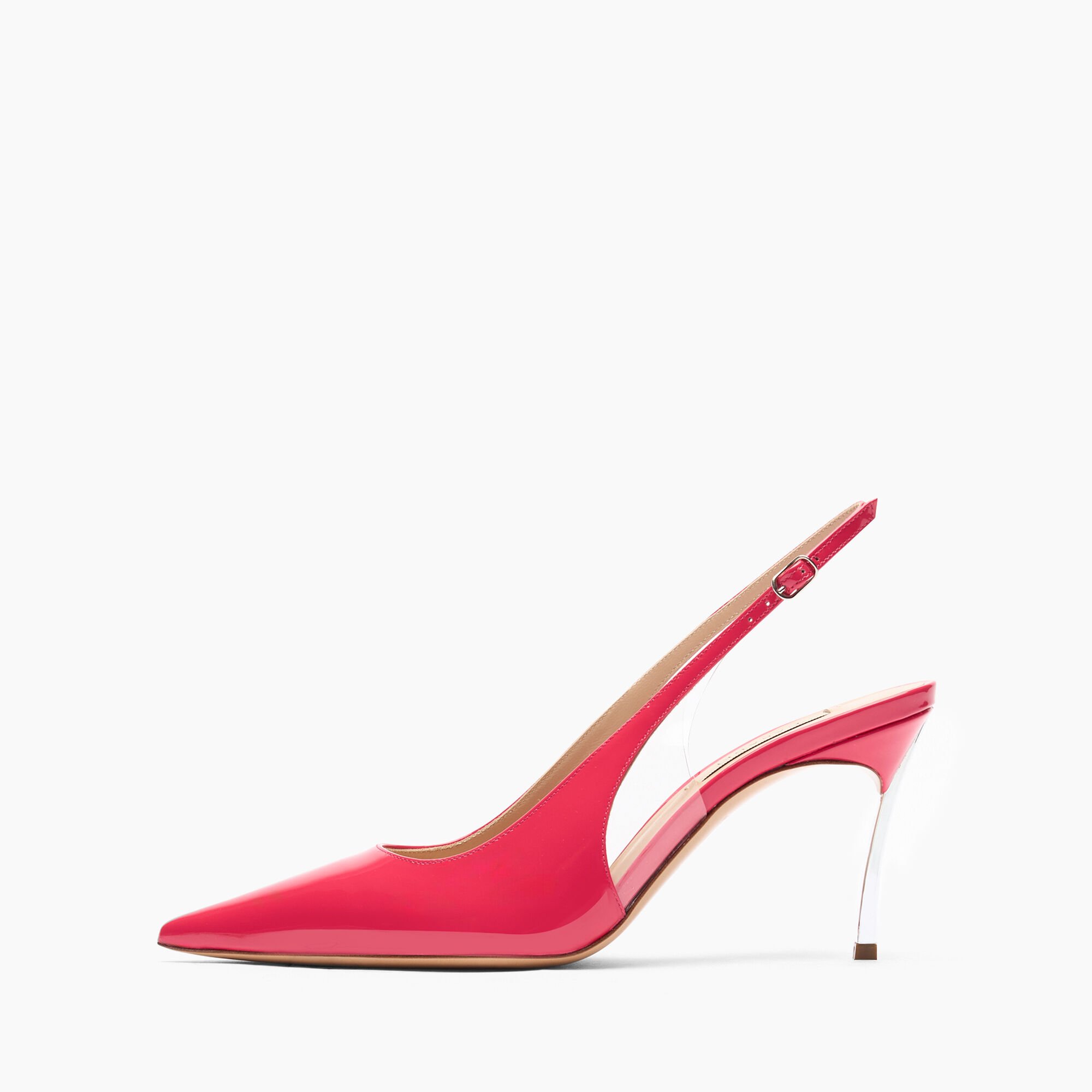 Casadei Superblade Patent Leather Slingbacks Coral 1G590X080MC1481
