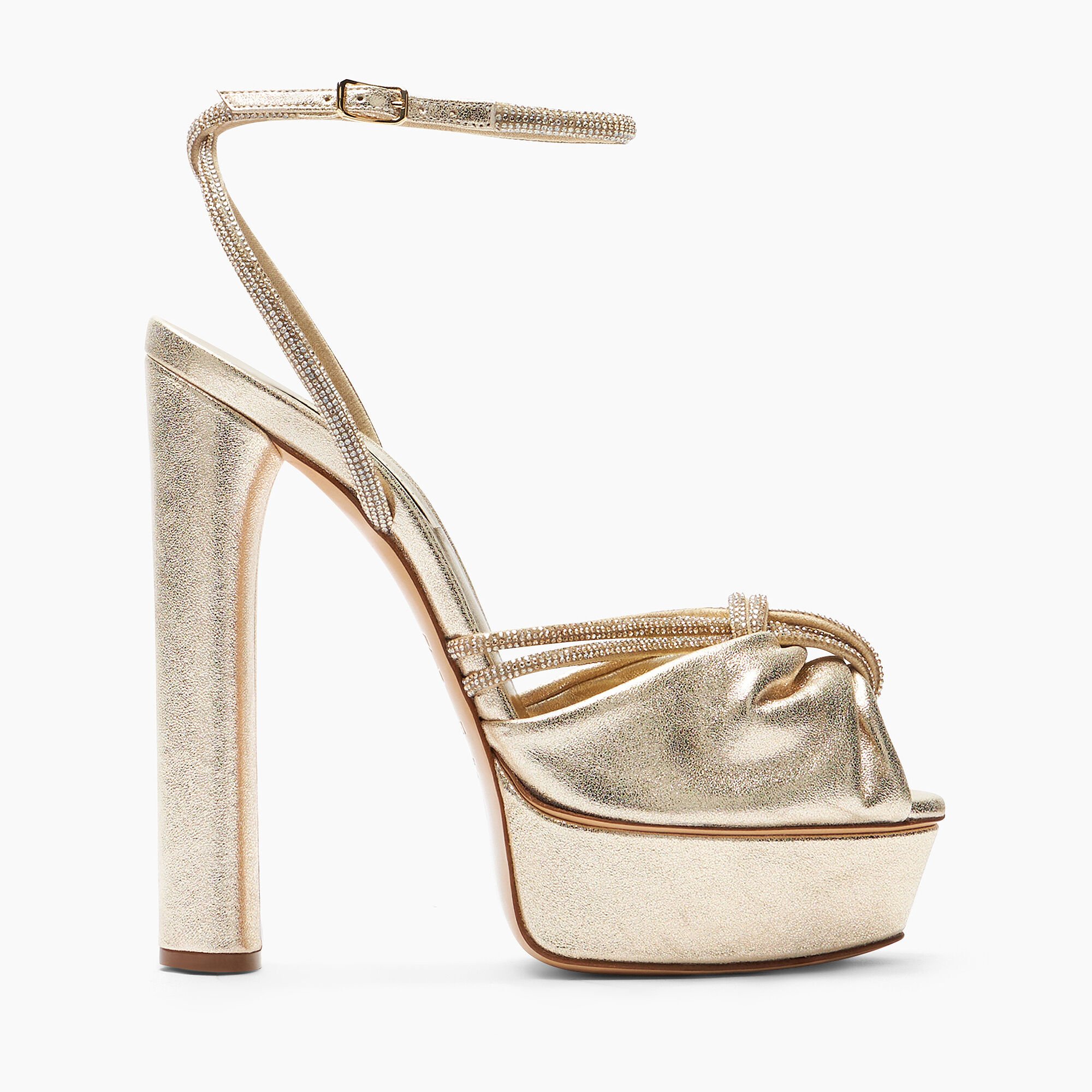 Casadei Taylor Flora Wonder Platform Sandals Platinum 1L277Y1401C2538