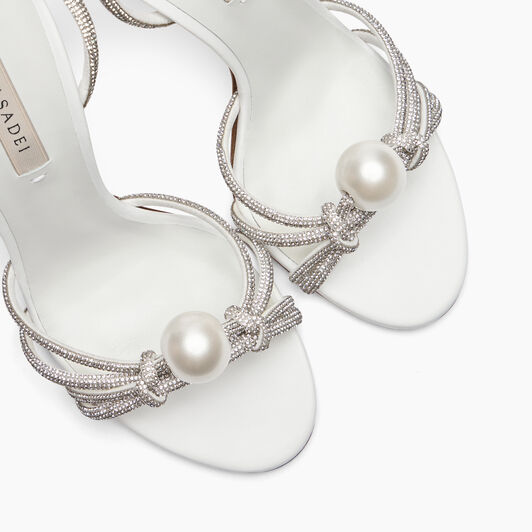 Casadei Julia Labuan Sandals White and Crystal 1L325J1001LABUA