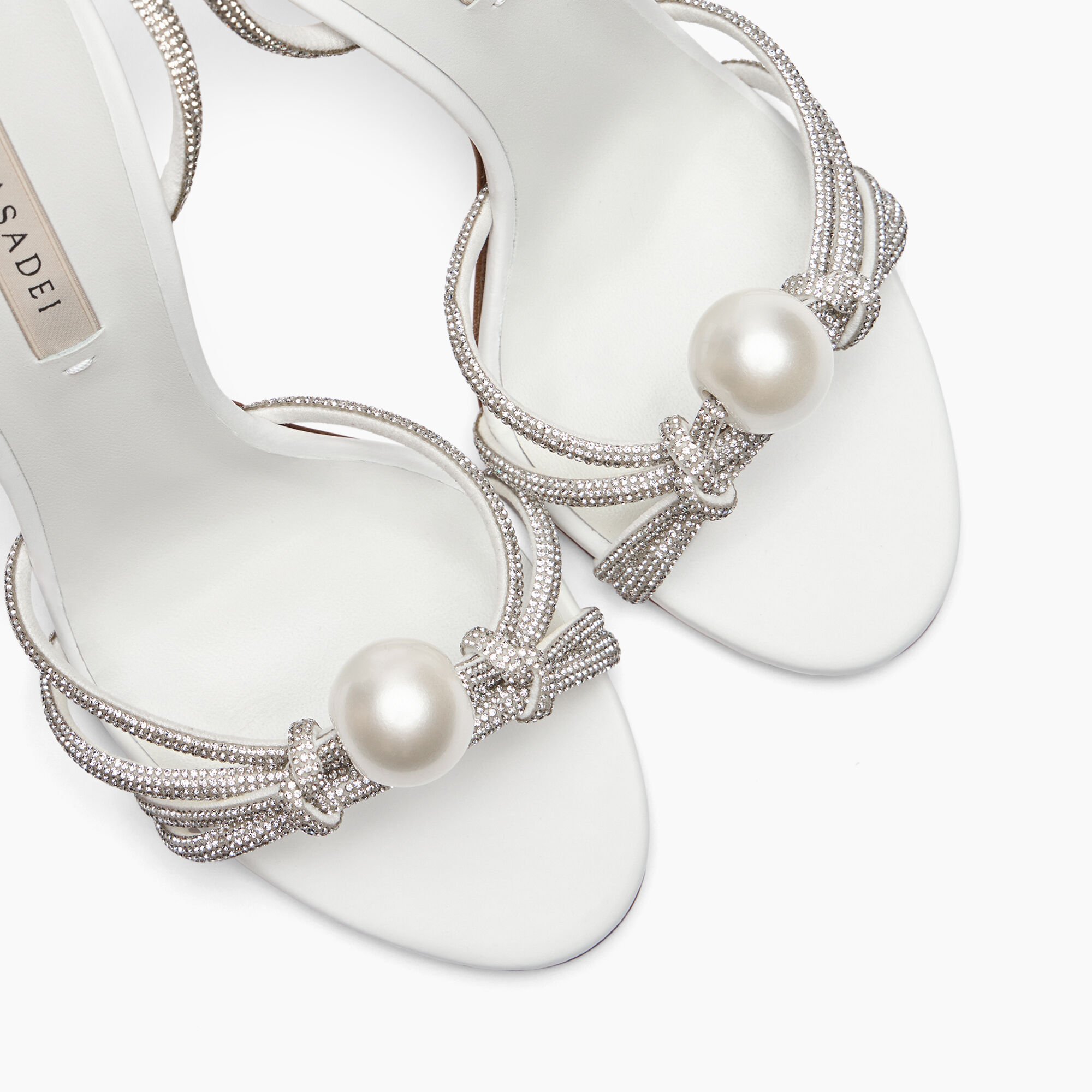 Casadei Julia Labuan Sandals White and Crystal 1L325J1001LABUA