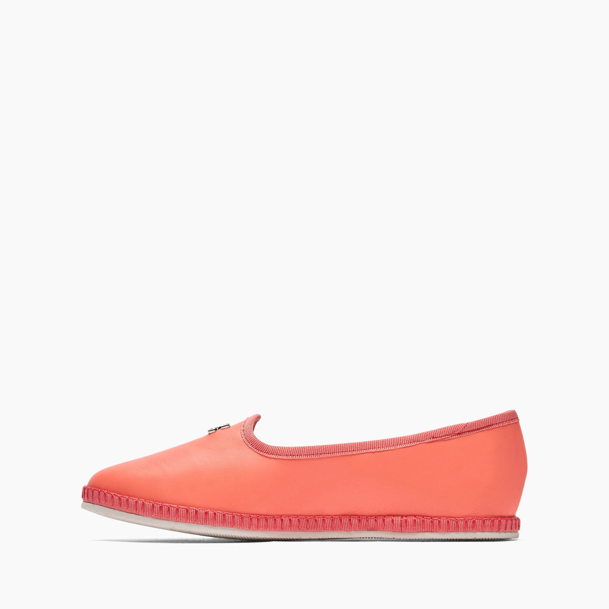 Casadei Capalbio Leather Ballet Flats Coral 1D259X0101C2673