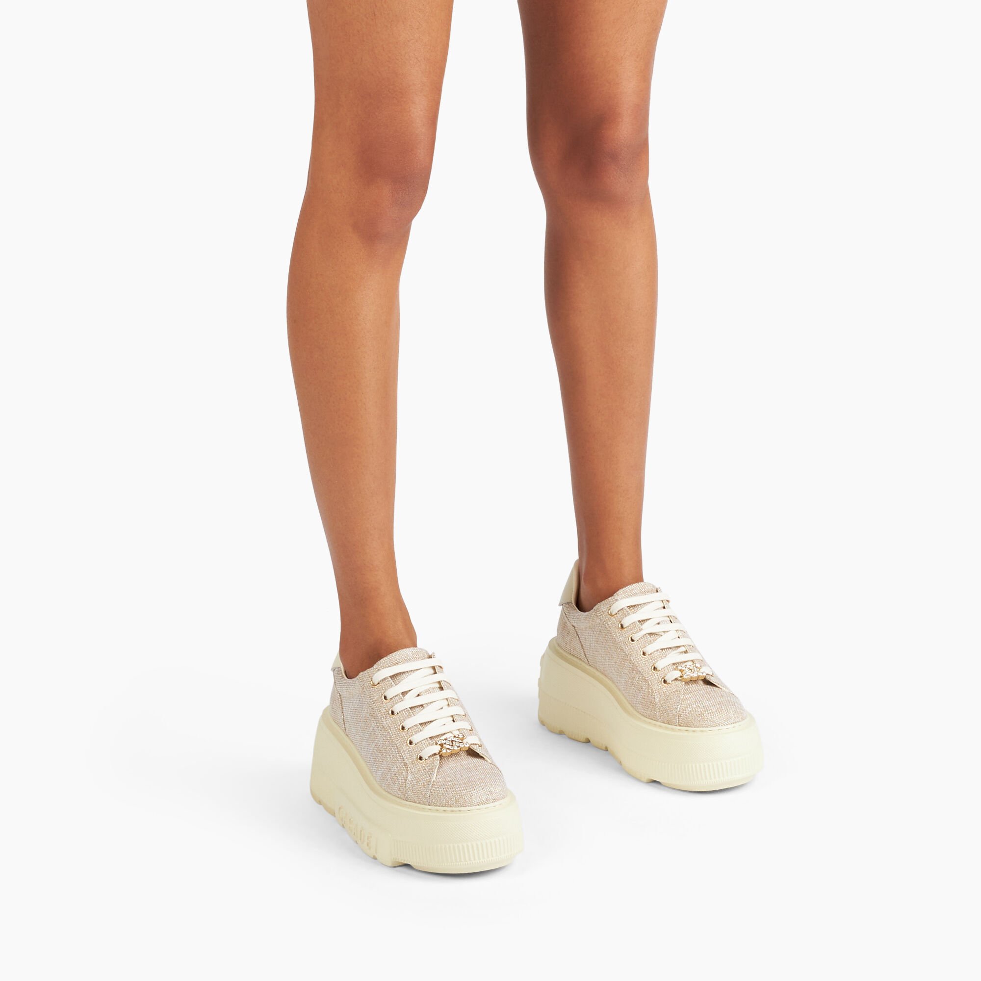 Casadei Nexus Jutalux Sneakers Gold and Milk 2X041J0701C2671