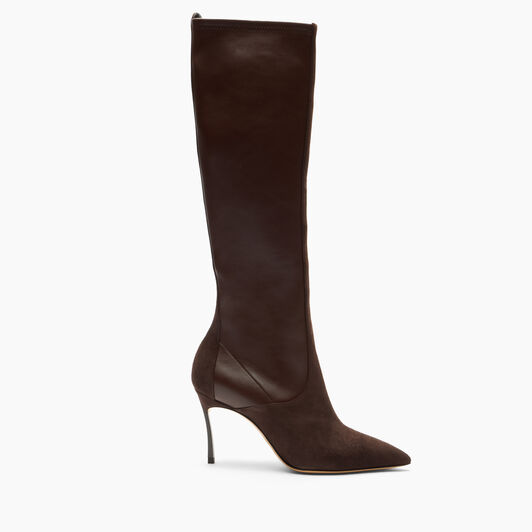 Casadei Blade Sueade Debby Boot Carob + Saddle 1S413C080TT0522