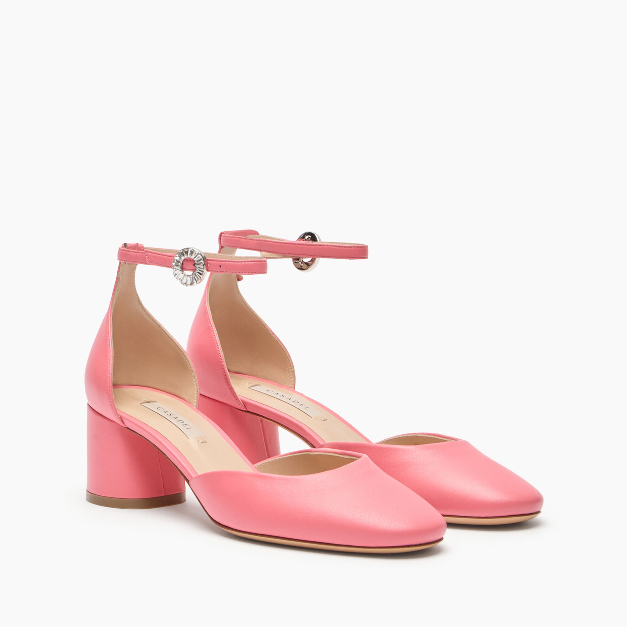 Casadei Cleo Leather Pumps Coral 1H018J0501C2649