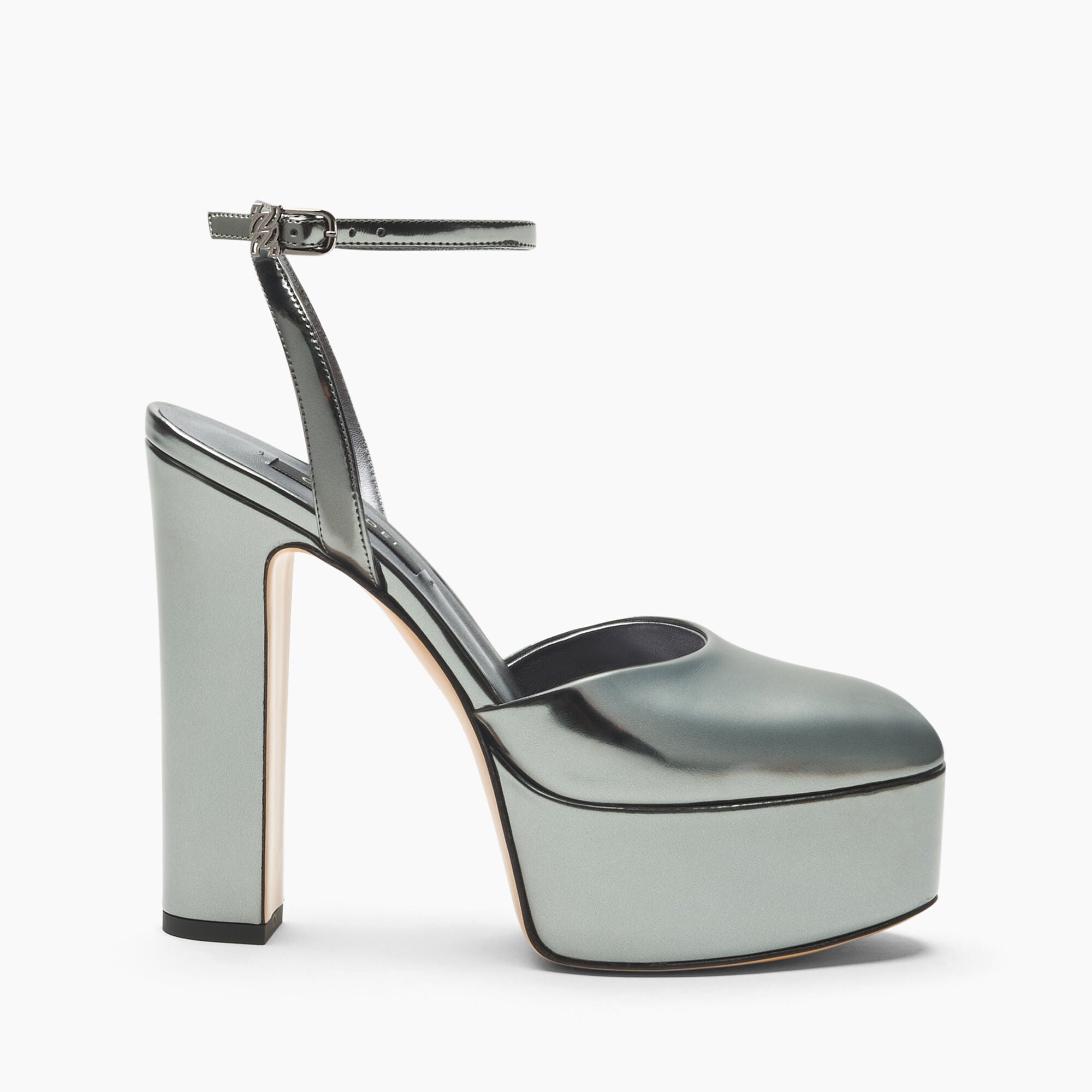 Casadei Patty Platform Interstellar Sandal Gun Metal 1G688C1301INTER Casadei Patty Platform Interstellar Sandal Gun Metal 1G688C1301INTER