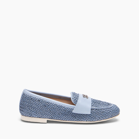 Casadei Hanoi Loafer with C-Chain Skybell 1A255X0101C2366 Casadei Hanoi Loafer with C-Chain Skybell 1A255X0101C2366