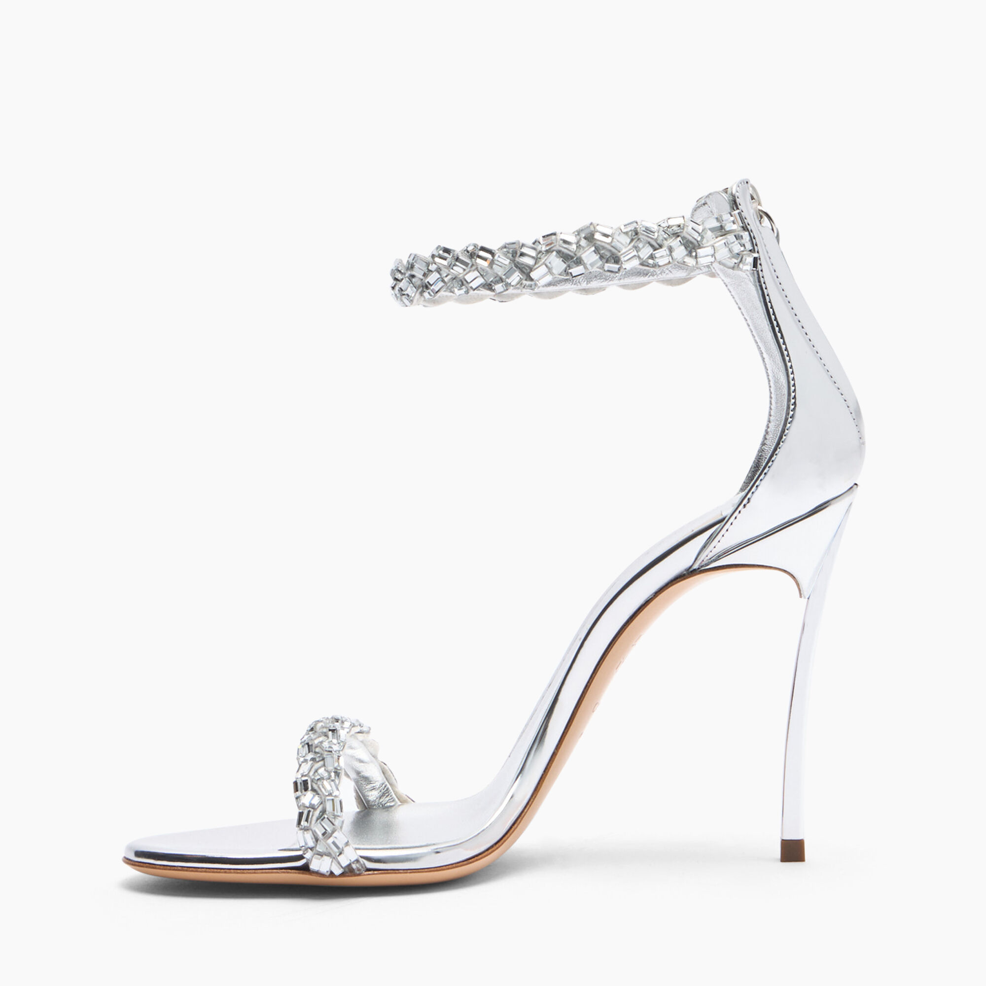 Casadei Starsway Blade Sandals Crystal and silver 1L396A100MT0529