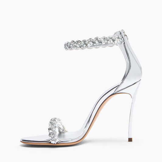 Casadei Starsway Blade Sandals Crystal and silver 1L396A100MT0529 Casadei Starsway Blade Sandals Crystal and silver 1L396A100MT0529