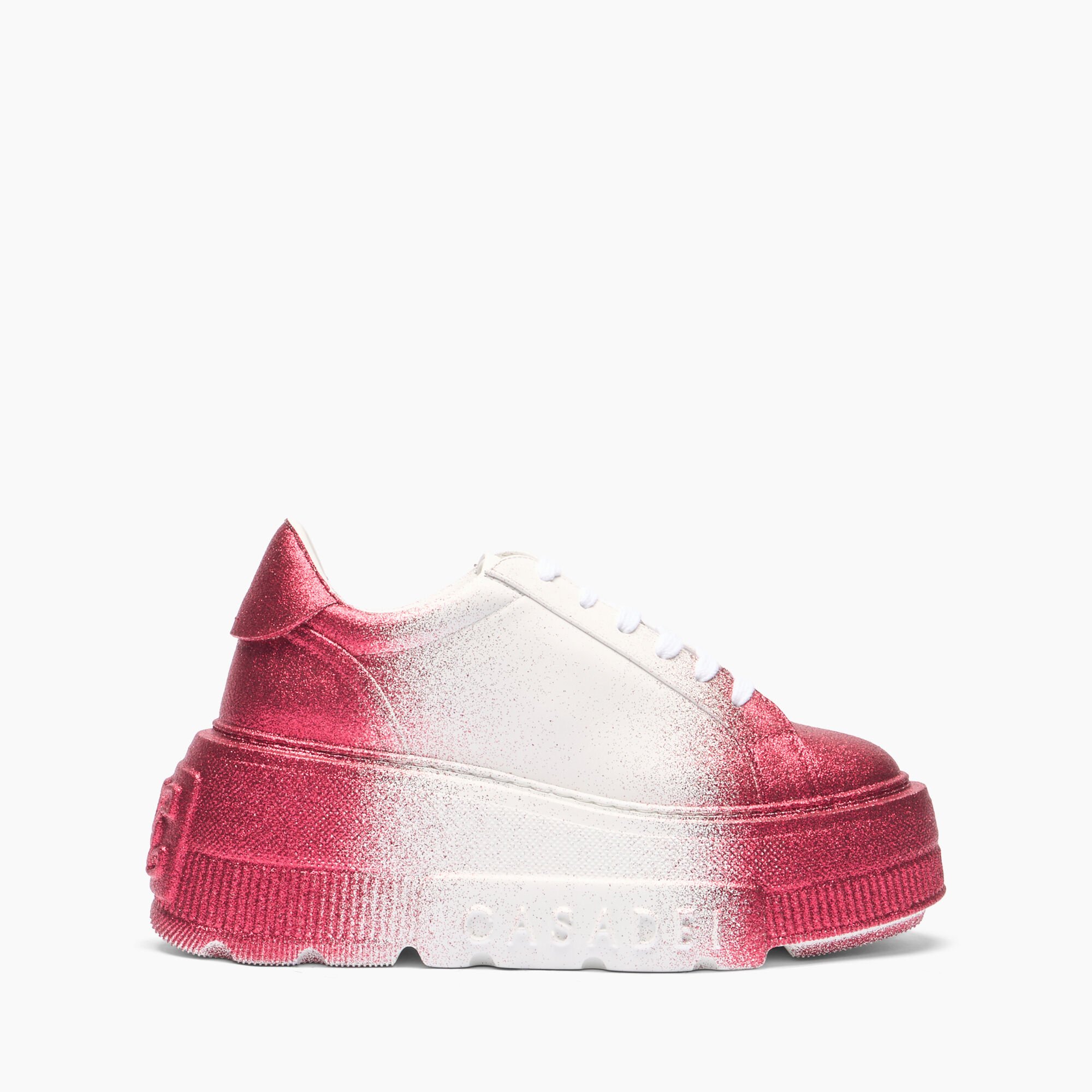 Casadei Nexus Salento Reflex Sneakers White and Pink 2X045J0701C2691