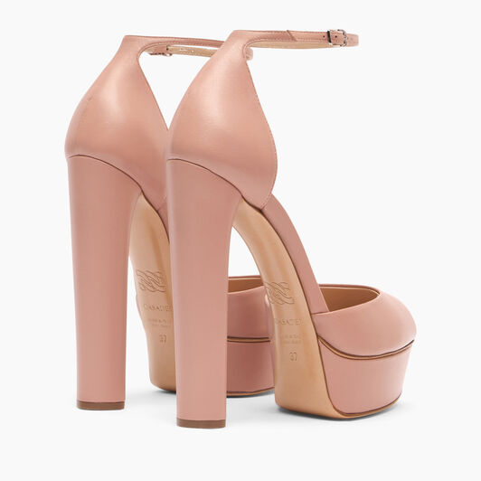 Casadei Flora Leather Platform Sandals Rosé 1L287Y1401MINOR