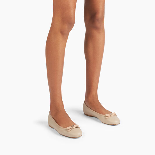 Casadei Leather Ballet Flats Simply taupe 1A285J0101C2363
