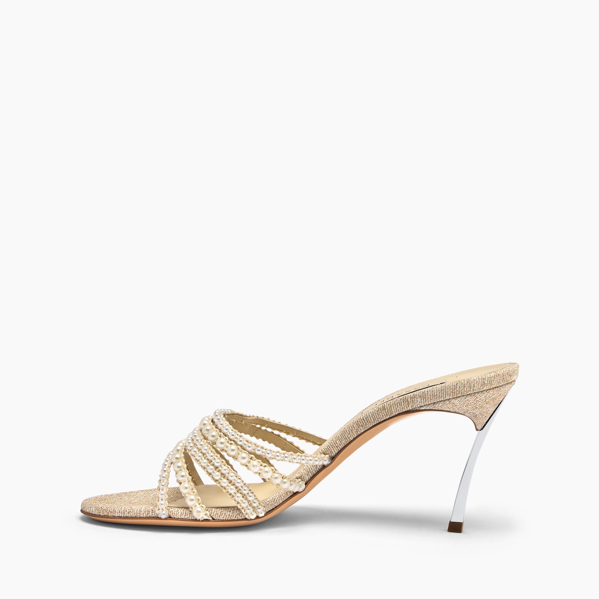 Casadei Pearlsway Blade Mule Gold 1M476J080MC2784