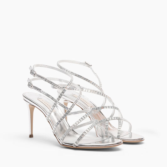Casadei Starsway Cage Julia Sandals Silver 1L400A0801T0535 Casadei Starsway Cage Julia Sandals Silver 1L400A0801T0535