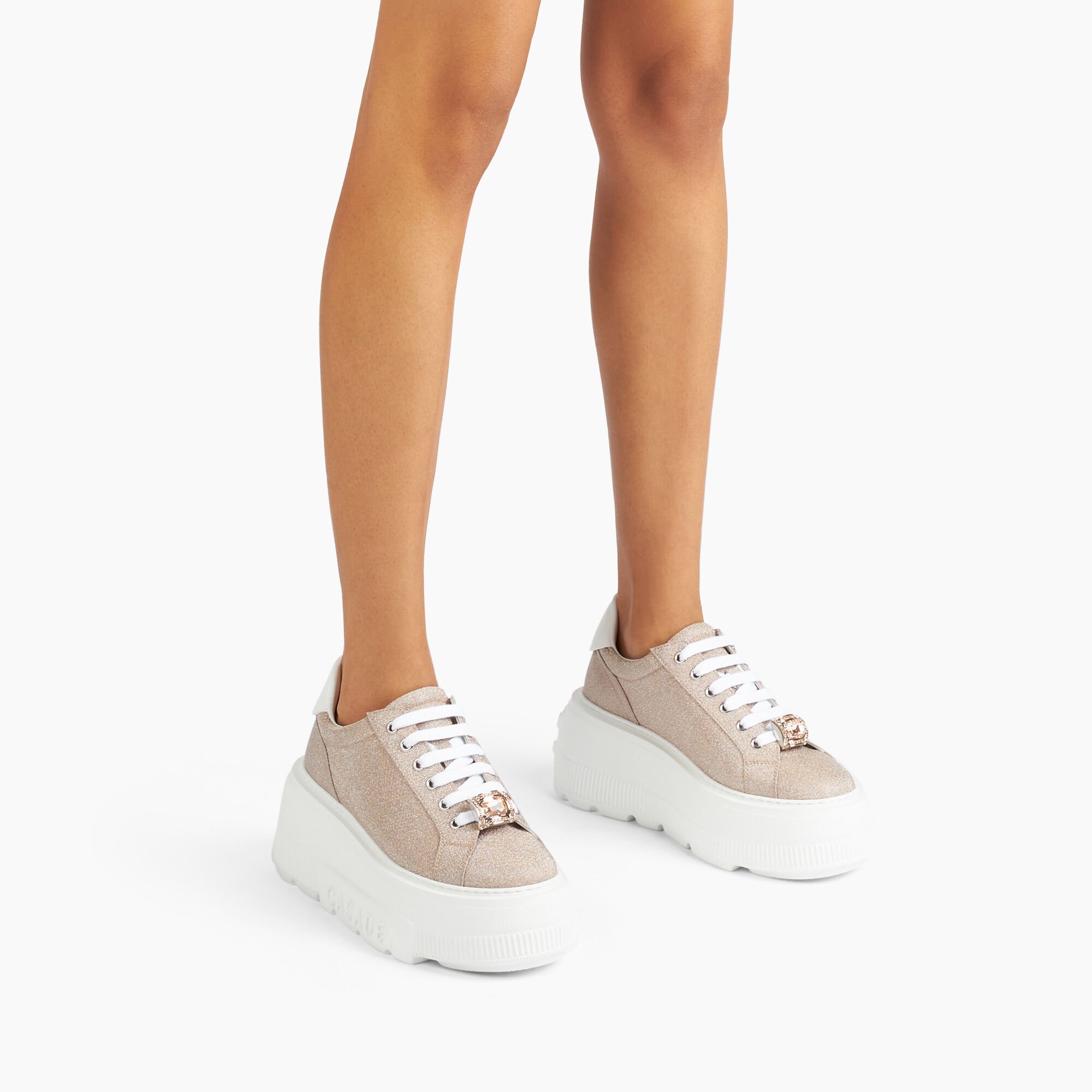Casadei Nexus Cas25 Sneakers Nude and White 2X042J0701C2672