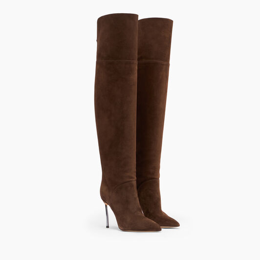 Casadei Blade Reversible Over The Knee Cacao 1T076A100MC1832