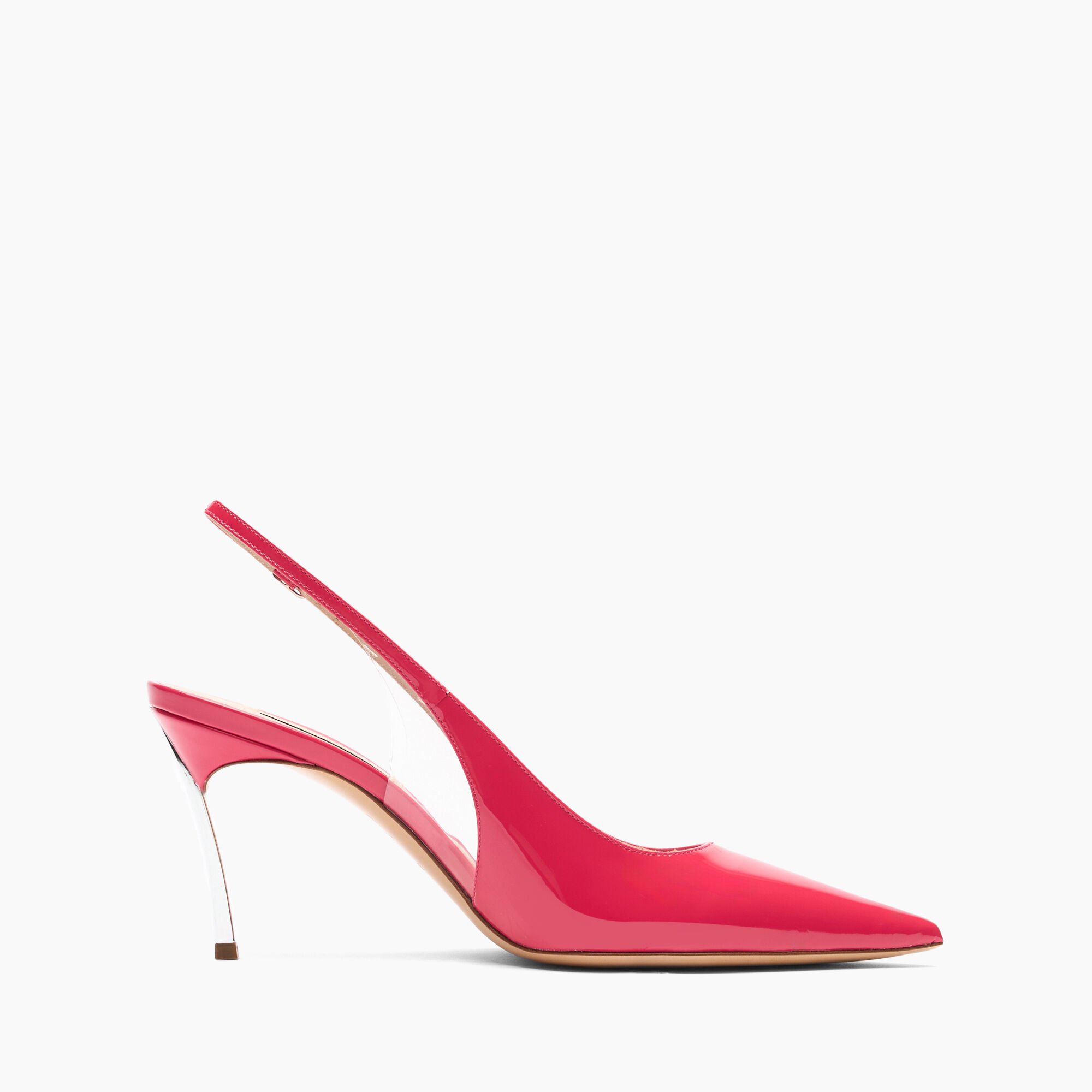 Casadei Superblade Patent Leather Slingbacks Coral 1G590X080MC1481
