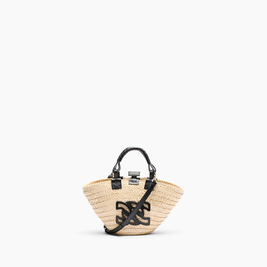 Casadei Panarea Bag Natur and Black 3W431X0000PANAR