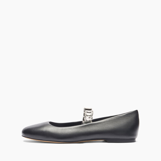 Casadei Crystal Ballet Flats Black 1A283J0101C2675