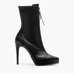 Casadei Michelle Laced Platform Ankle Boots Black 2S321Y040NLOVEC