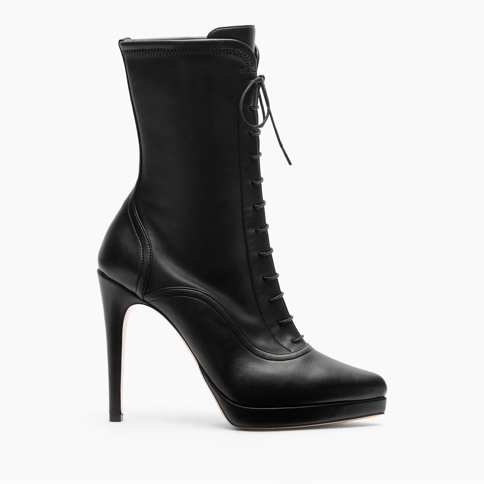 Casadei Michelle Laced Platform Ankle Boots Black 1R494Y1001LABRE