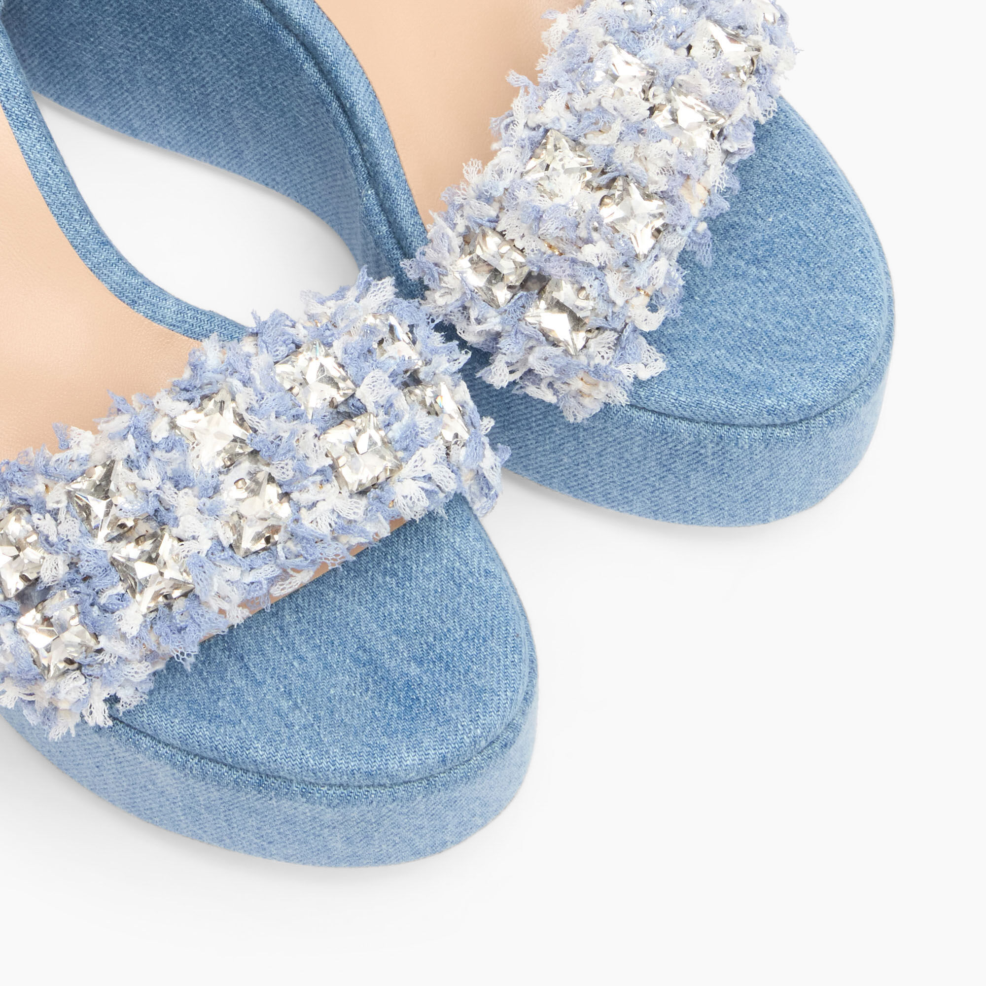 Elsa Denim Wedges in Jeans for Women Casadei