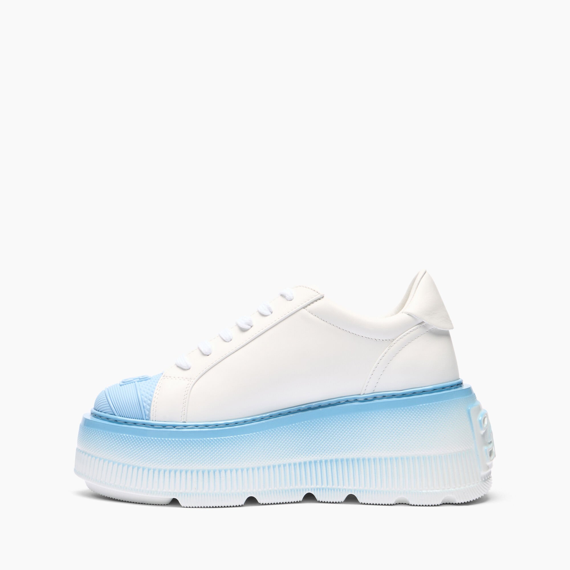 Casadei Nexus Toe Cap Sneakers White and Sky 2X944V0701C1969