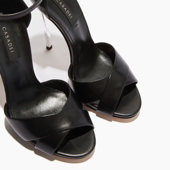 Casadei صندل بليد كروس كروس أسود 1L556P120MAMINO